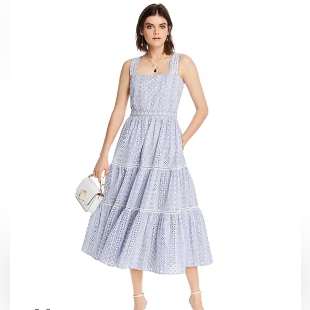 LINI Jess Embroidered Tiered Dress, Size XS